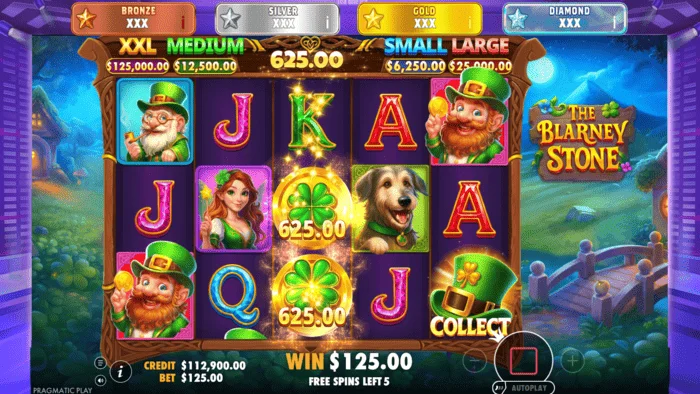 The Blarney Stone - ekran Money Collect sa šeširom na petom bubnju